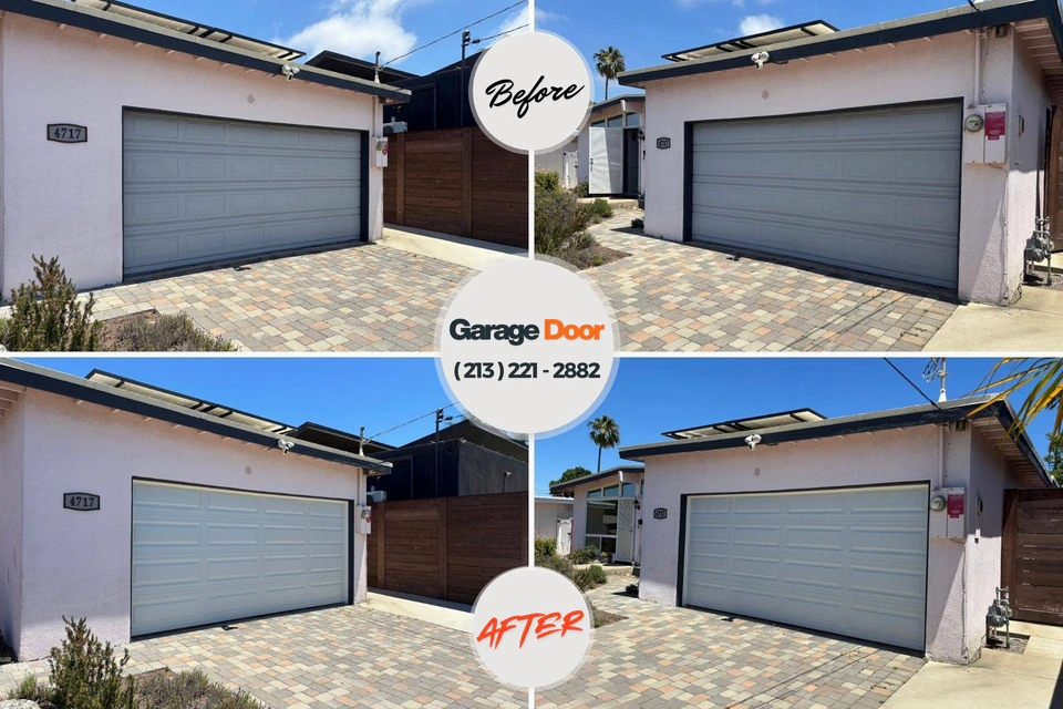 Before and after: garage door repair Rosedale, MS